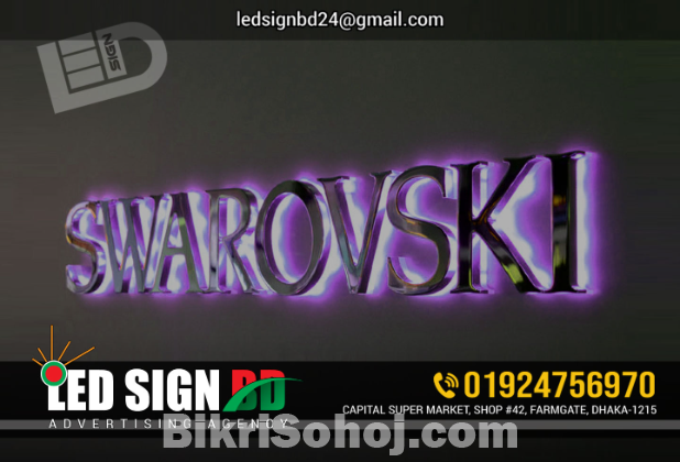 SS Acrylic Letter with RGB 3D LED Signage